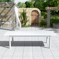 Table à manger d'extérieur rectangulaire extensible en aluminium DESwan 108 po x 39 po