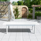 Table à manger d'extérieur rectangulaire extensible en aluminium DESwan 108 po x 39 po