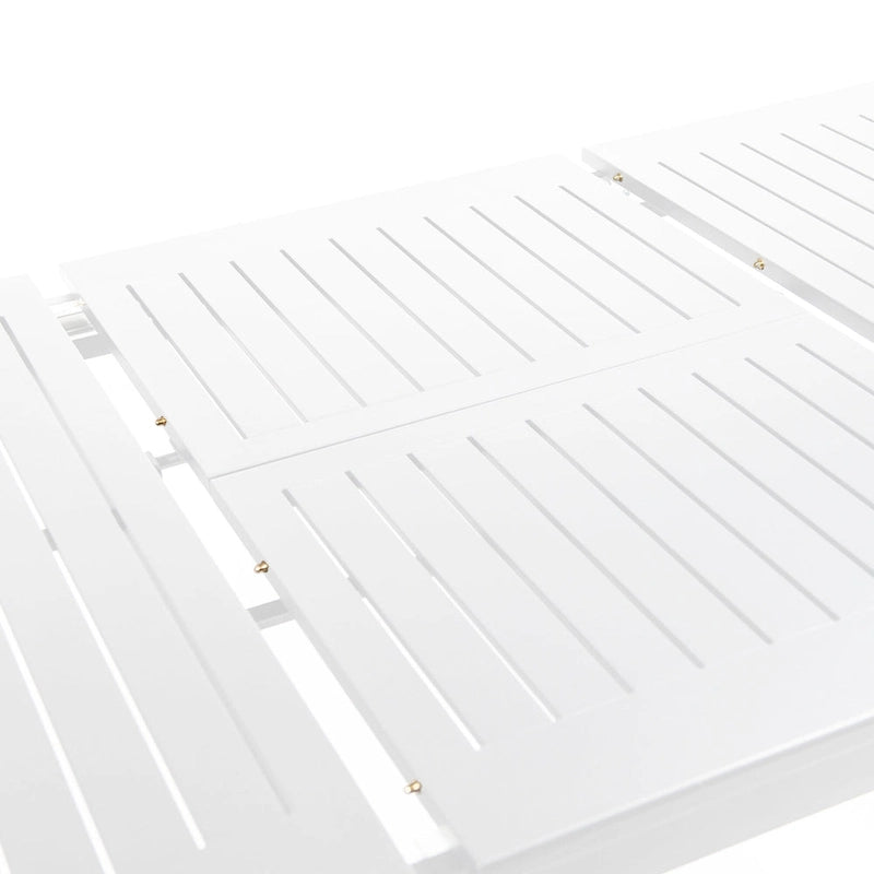 Table à manger d'extérieur rectangulaire extensible en aluminium DESwan 108 po x 39 po