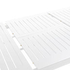 Table à manger d'extérieur rectangulaire extensible en aluminium DESwan 108 po x 39 po