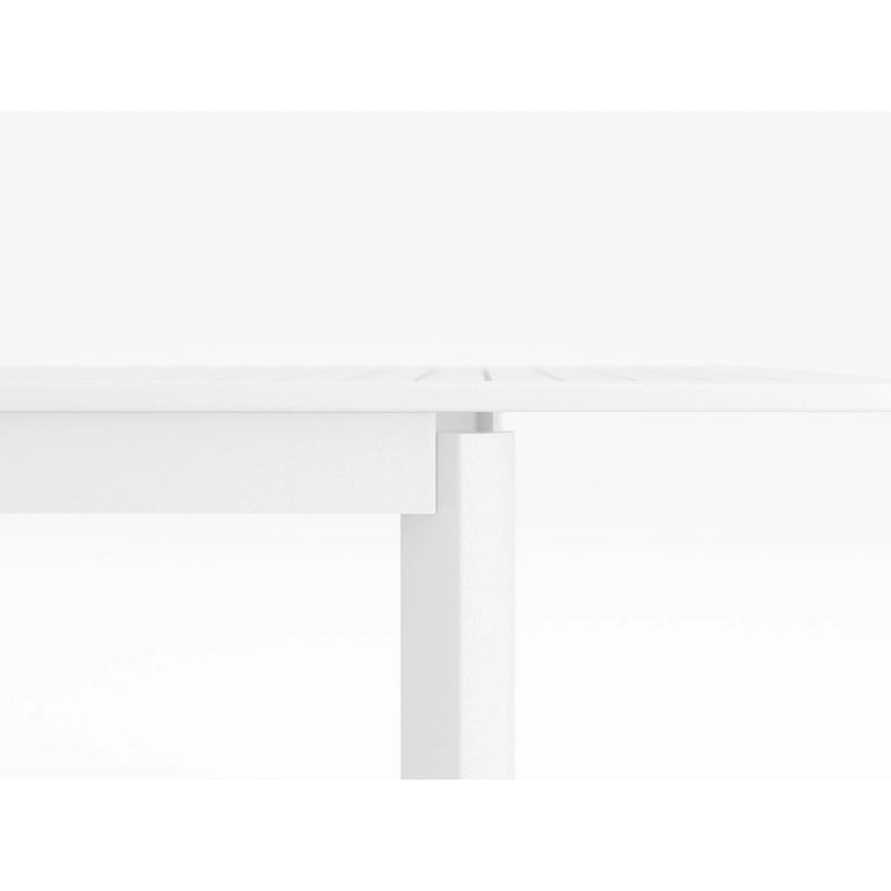 Table à manger d'extérieur rectangulaire extensible en aluminium DESwan 108 po x 39 po