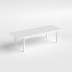 Table à manger d'extérieur rectangulaire extensible en aluminium DESwan 108 po x 39 po