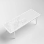 Table à manger d'extérieur rectangulaire extensible en aluminium DESwan 108 po x 39 po