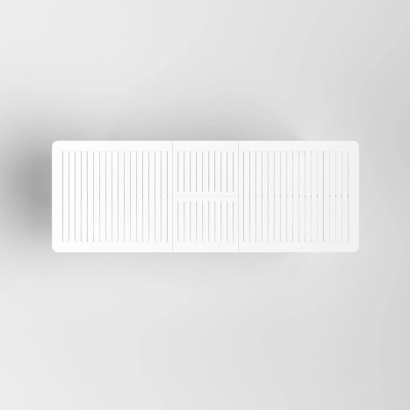 Table à manger d'extérieur rectangulaire extensible en aluminium DESwan 108 po x 39 po
