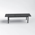 Table à manger d'extérieur rectangulaire extensible en aluminium DESwan 108 po x 39 po