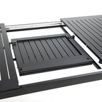 Table à manger d'extérieur rectangulaire extensible en aluminium DESwan 108 po x 39 po