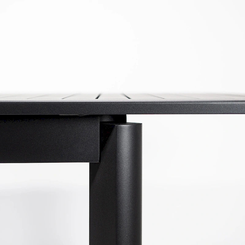 Table à manger d'extérieur rectangulaire extensible en aluminium DESwan 108 po x 39 po
