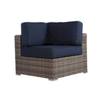 Ensemble de conversation 7 pièces en osier avec coussin LSI Verona