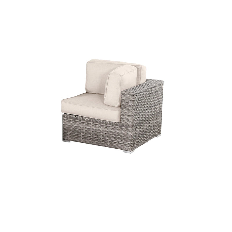 Ensemble de conversation 7 pièces en osier avec coussin LSI Verona