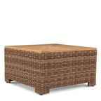 Table basse Winston Nico Châtaigne antique avec plateau en teck naturel