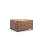 Table basse Winston Nico Châtaigne antique avec plateau en teck naturel