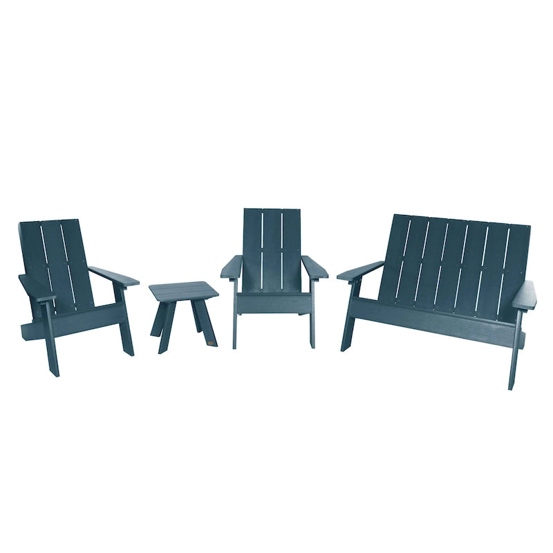 Ensemble de patio Adirondack Italica Modern 4 pièces