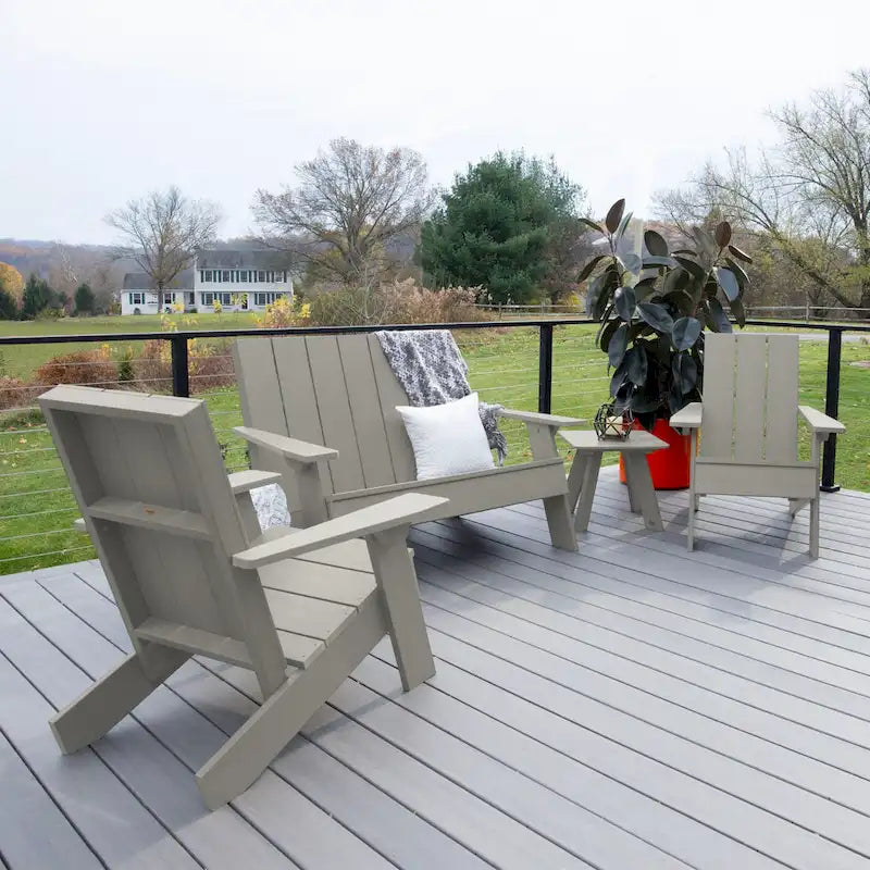Ensemble de patio Adirondack Italica Modern 4 pièces