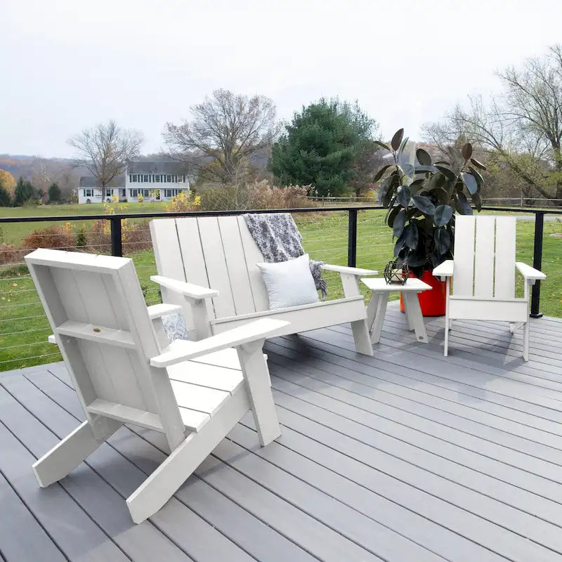 Ensemble de patio Adirondack Italica Modern 4 pièces