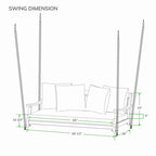 Cambridge Casual Robin Balancelle de Porche/Jardin en Teck, lit de Repos avec 4 Coussins GRATUITS