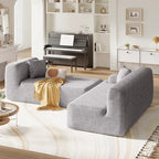 Grand canapé sectionnel modulable en L moderne pour salon