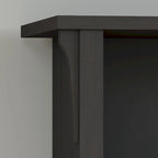 Étagère de bureau vintage noire de 60 po avec rangement à casiers ouverts