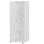Ensemble de rangement modulaire 3 pièces blanc/gris platine/gris orage avec armoire murale, meuble bas et meuble à 3 tiroirs