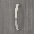 Ensemble de rangement modulaire 3 pièces blanc/gris platine/gris orage avec armoire murale, meuble bas et meuble à 3 tiroirs