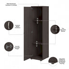 Ensemble de rangement modulaire 3 pièces blanc/gris platine/gris orage avec armoire murale, meuble bas et meuble à 3 tiroirs
