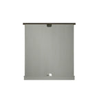 Meuble d'appoint avec porte coulissante de style grange (bleu/blanc/gris) et 2 étagères