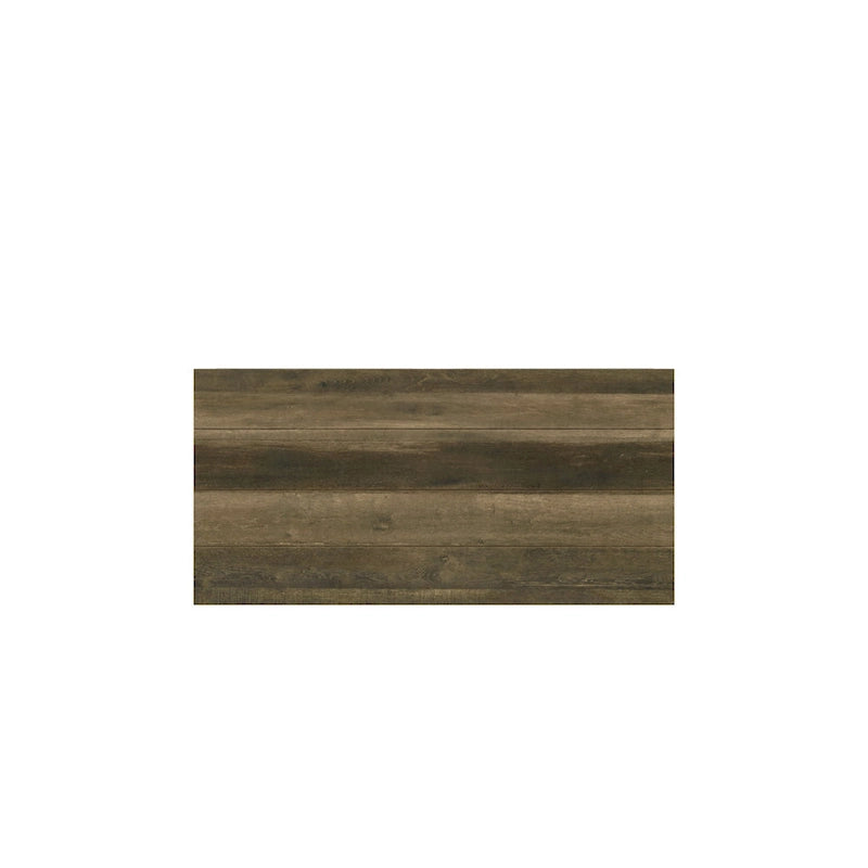 Meuble d'appoint avec porte coulissante de style grange (bleu/blanc/gris) et 2 étagères