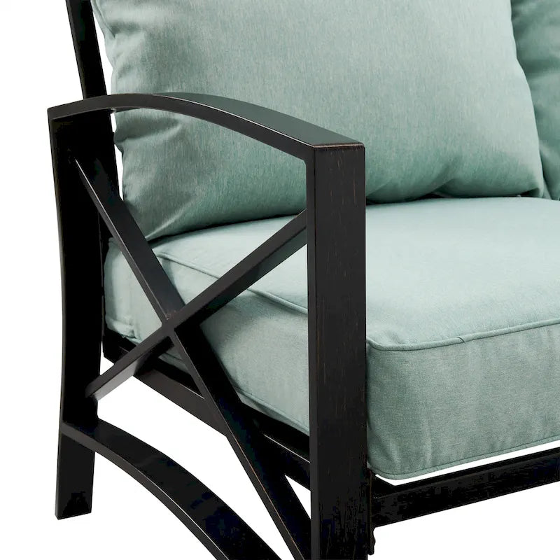 Crosley Kaplan - Canapé d'extérieur 3 pièces - 119 L x 68,5 P x 32 H
