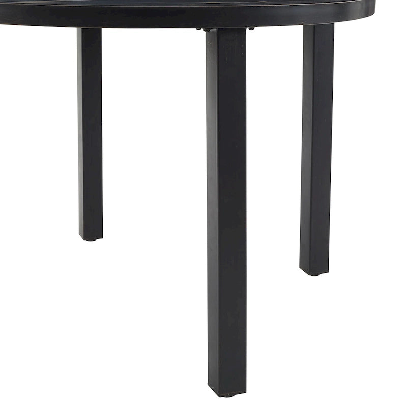 Ensemble de salle à manger d'extérieur Crosley Kaplan 5 pièces en métal - Table ronde et 4 chaises pivotantes