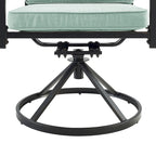 Ensemble de salle à manger d'extérieur Crosley Kaplan 5 pièces en métal - Table ronde et 4 chaises pivotantes