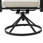 Ensemble de salle à manger d'extérieur Crosley Kaplan 5 pièces en métal - Table ronde et 4 chaises pivotantes