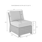 Crosley Bradenton Ensemble de 3 chaises en osier d'extérieur – Marron vieilli