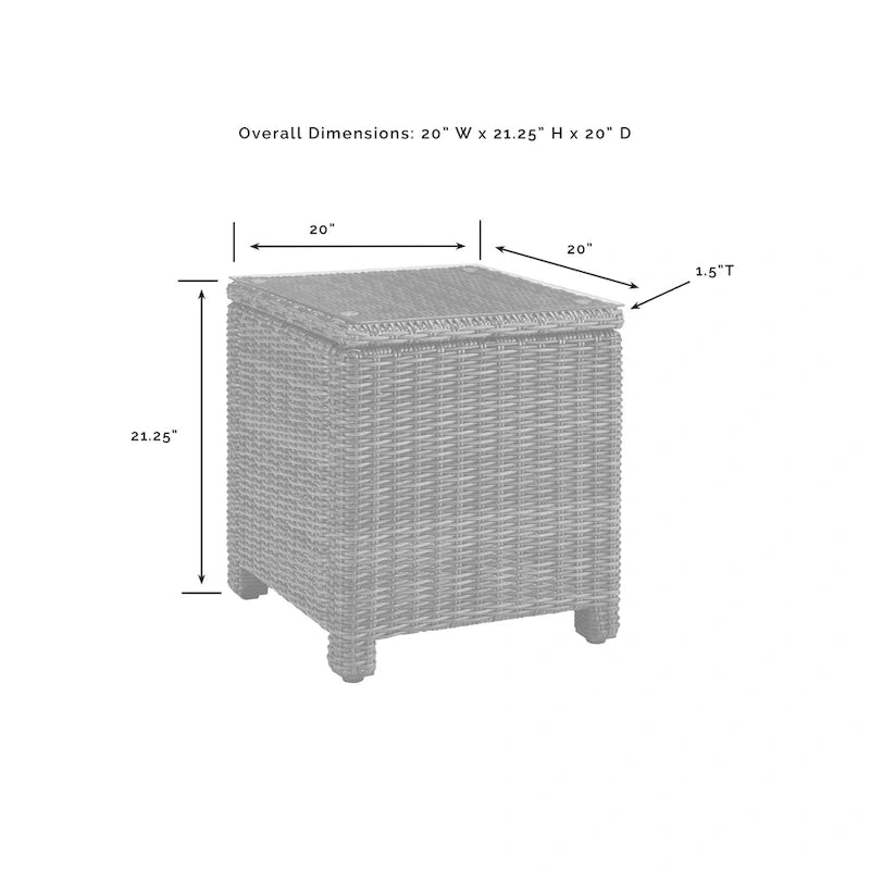 Crosley Bradenton Ensemble de 3 chaises en osier d'extérieur – Marron vieilli