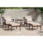Ensemble de 5 pièces pour salon de jardin Vaughn avec fauteuil de club et ottoman Sunbrella