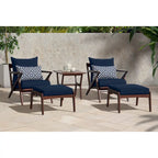 Ensemble de 5 pièces pour salon de jardin Vaughn avec fauteuil de club et ottoman Sunbrella