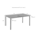 Crosley Kaplan Ensemble repas d'extérieur 5 pièces en bronze huilé avec coussins verts - 122 l x 99 P x 37 H
