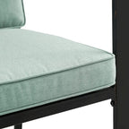 Crosley Kaplan Ensemble repas d'extérieur 5 pièces en bronze huilé avec coussins verts - 122 l x 99 P x 37 H