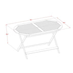 Ensemble de mobilier de salle à manger de bistrot East West Furniture – Table en bois d'acacia et 4 chaises pliantes avec accoudoirs, Huile naturelle (Options de pièces)