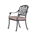Fauteuil en aluminium thermolaqué Saybrook avec coussin, lot de 2