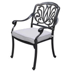 Fauteuil en aluminium thermolaqué Saybrook avec coussin, lot de 2