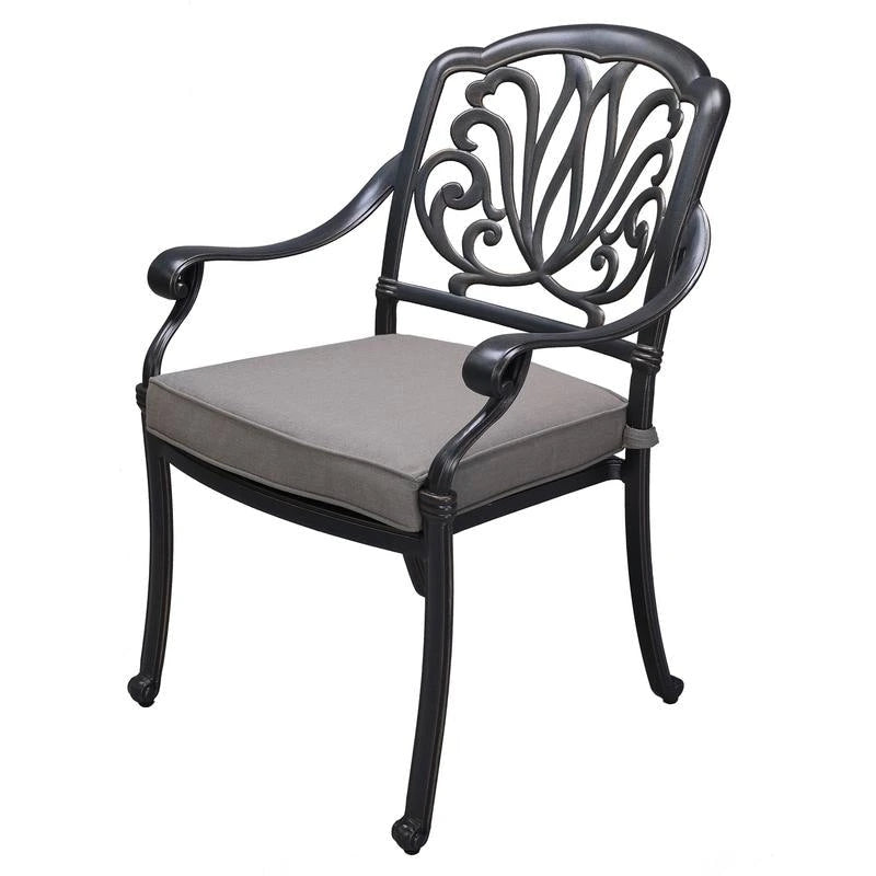 Fauteuil en aluminium thermolaqué Saybrook avec coussin, lot de 2