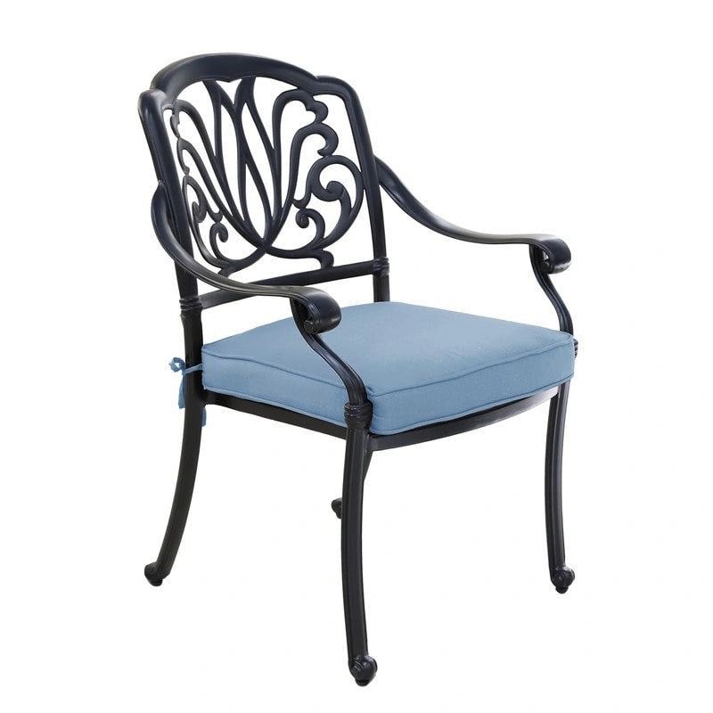 Fauteuil en aluminium thermolaqué Saybrook avec coussin, lot de 2