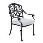 Fauteuil en aluminium thermolaqué Saybrook avec coussin, lot de 2