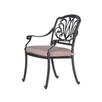 Fauteuil en aluminium thermolaqué Saybrook avec coussin, lot de 2
