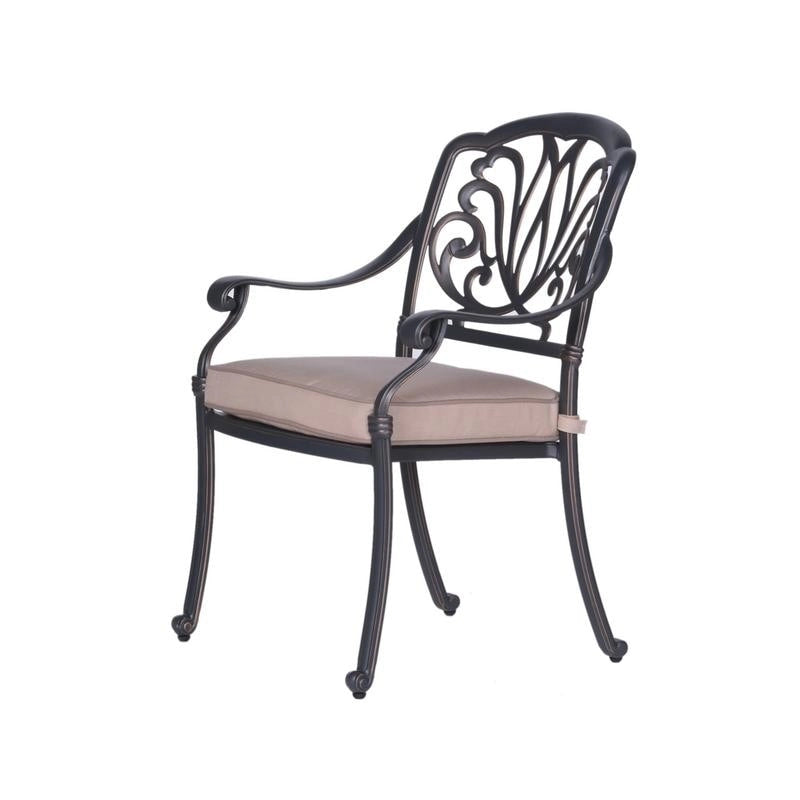 Fauteuil en aluminium thermolaqué Saybrook avec coussin, lot de 2
