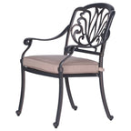 Fauteuil en aluminium thermolaqué Saybrook avec coussin, lot de 2