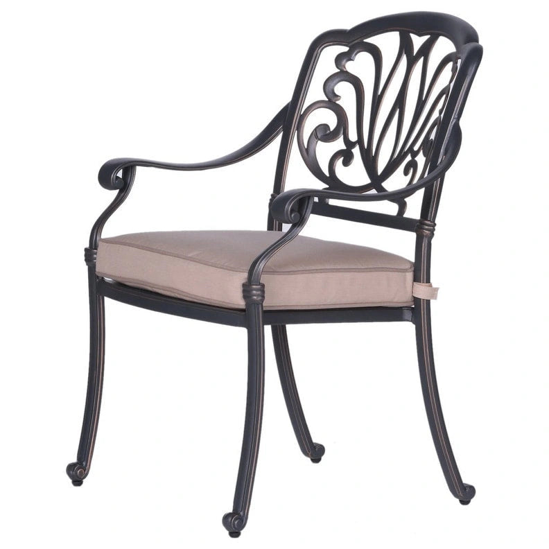 Fauteuil en aluminium thermolaqué Saybrook avec coussin, lot de 2