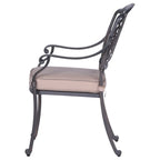 Fauteuil en aluminium thermolaqué Saybrook avec coussin, lot de 2