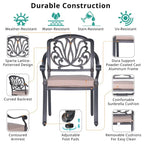 Fauteuil en aluminium thermolaqué Saybrook avec coussin, lot de 2