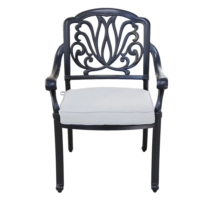 Fauteuil en aluminium thermolaqué Saybrook avec coussin, lot de 2
