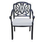 Fauteuil en aluminium thermolaqué Saybrook avec coussin, lot de 2